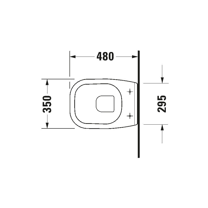 Duravit 22110900002 - Függesztett WC D-CODE kerámia/fényes fehér