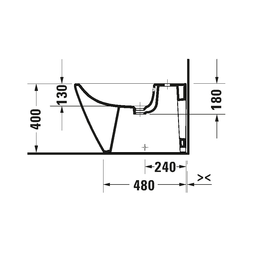 Duravit 2294100000 - D-NEO álló bidé, kerámia, fényes fehér