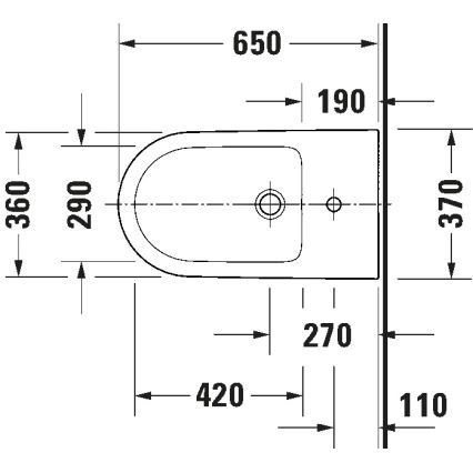 Duravit 2294100000 - D-NEO álló bidé, kerámia, fényes fehér