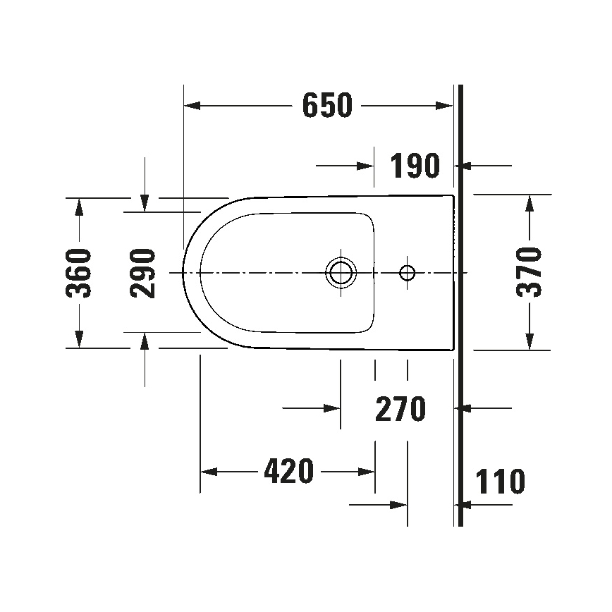 Duravit 2294100000 - D-NEO álló bidé, kerámia, fényes fehér