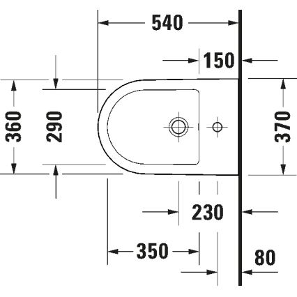 Duravit 2294150000 - D-NEO függesztett bidé, kerámia/fényes fehér