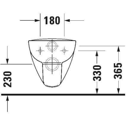 Duravit 25700920002 - Függesztett perem nélküli WC D-CODE kerámia/fényes fehér