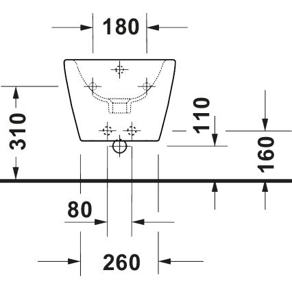 Duravit 27271500002 - Függesztett bidé D-CODE kerámia/fényes fehér