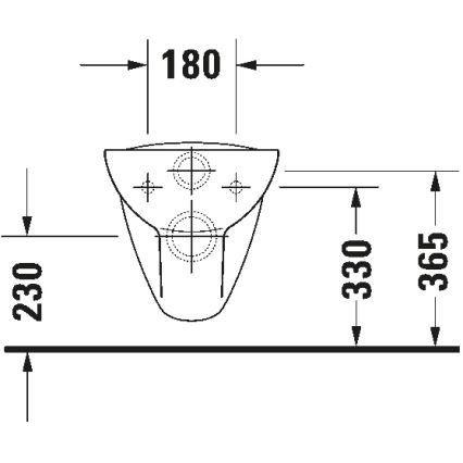 Duravit 45351900A1 - Fali WC D-CODE, WC-ülőkével, kerámia, fényes fehér