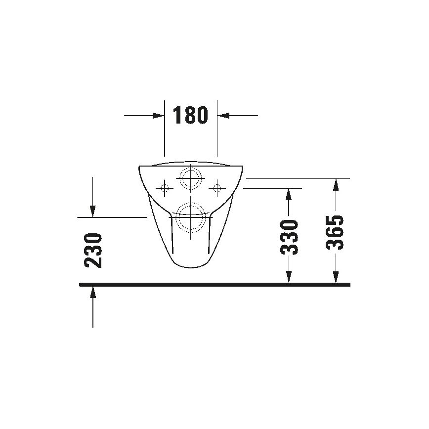 Duravit 45351900A1 - Fali WC D-CODE, WC-ülőkével, kerámia, fényes fehér