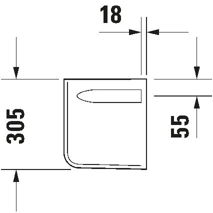 Duravit 8571800002 - Szifontakaró D-CODE 30x26,8 cm kerámia/fényes fehér