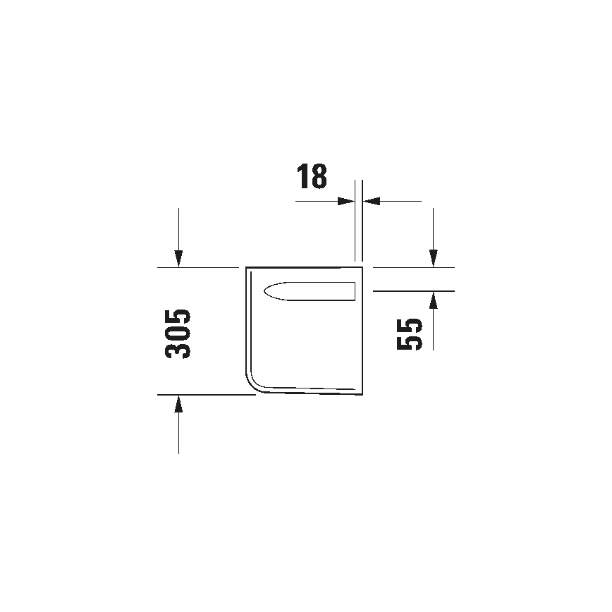 Duravit 8571800002 - Szifontakaró D-CODE 30x26,8 cm kerámia/fényes fehér