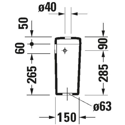 Duravit 927000004 - WC-öblítőtartály D-CODE 6/3l kerámia/fehér