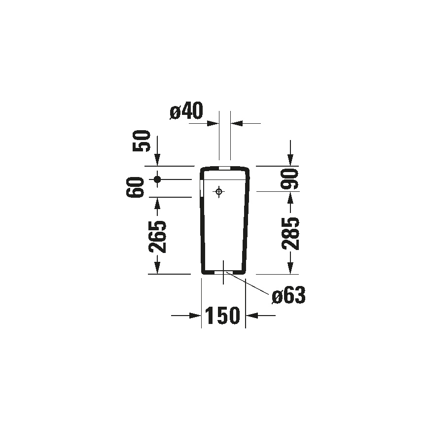 Duravit 927000004 - WC-öblítőtartály D-CODE 6/3l kerámia/fehér