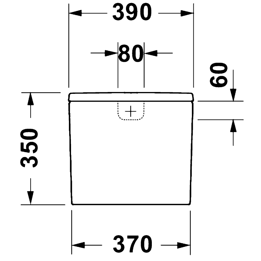 Duravit 9530000852 - WC-öblítőtartály D-CODE 4,5/3l kerámia/fehér
