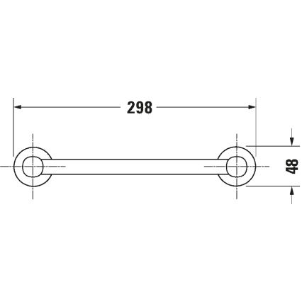 Duravit 99144600 - D-CODE fürdőkádfogantyú 28,4 cm matt fekete