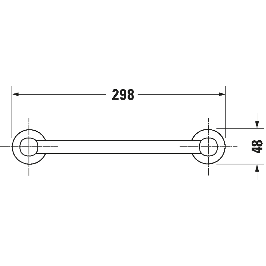 Duravit 99144600 - D-CODE fürdőkádfogantyú 28,4 cm matt fekete