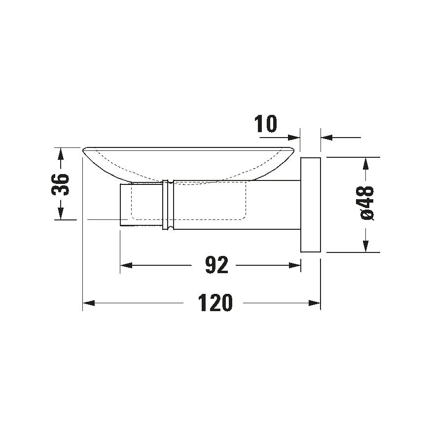 Duravit 99174600 - Fali szappantartó D-CODE bal oldali matt fekete