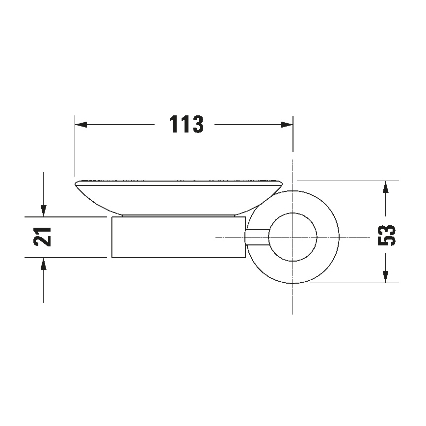 Duravit 99174600 - Fali szappantartó D-CODE bal oldali matt fekete