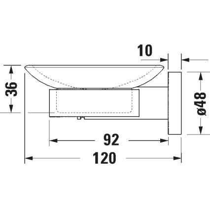Duravit 99181000 - D-CODE jobb oldali fali szappantartó, fényes króm
