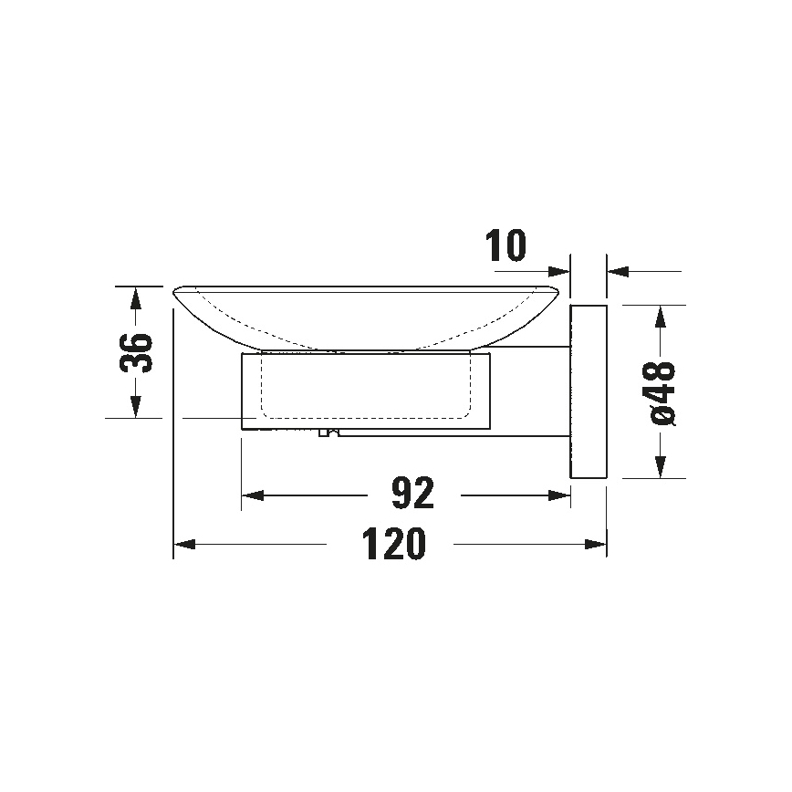 Duravit 99181000 - D-CODE jobb oldali fali szappantartó, fényes króm