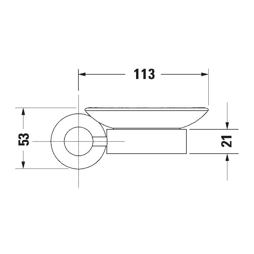 Duravit 99184600 - D-CODE fali szappantartó, jobb oldali, matt fekete