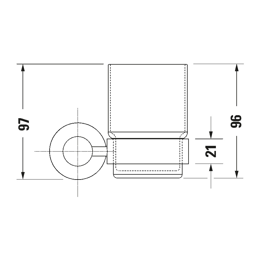 Duravit 99201000 - D-CODE jobb oldali, falra szerelhető fogkefetartó, fényes króm