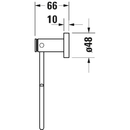 Duravit 99211000 - Fali törölközőtartó D-CODE fényes króm