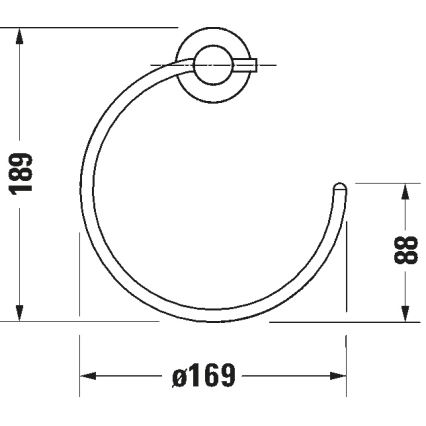Duravit 99211000 - Fali törölközőtartó D-CODE fényes króm