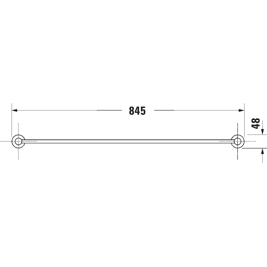 Duravit 99231000 - D-CODE falra szerelhető törölközőtartó, 84,5 cm, fényes króm