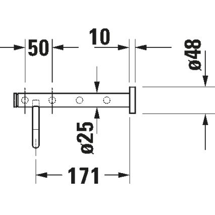 Duravit 99251000 - Fali törölközőtartó D-CODE 65 cm fényes króm