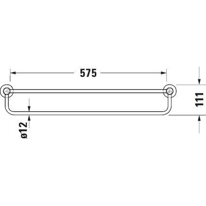 Duravit 99251000 - Fali törölközőtartó D-CODE 65 cm fényes króm