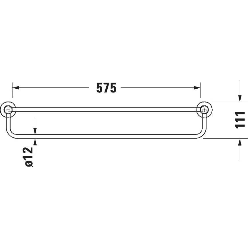 Duravit 99251000 - Fali törölközőtartó D-CODE 65 cm fényes króm