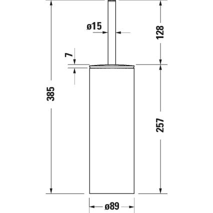 Duravit 99284600 - Álló WC-kefe D-CODE matt fekete