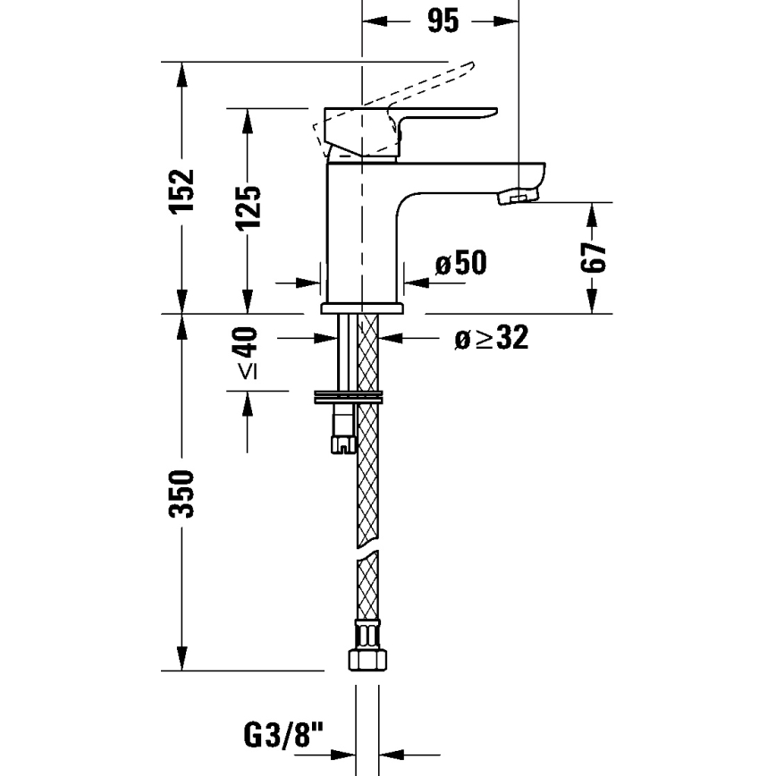 Duravit DC1013002010 - D-CODE mosdócsaptelep fényes króm