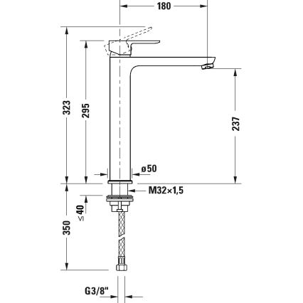 Duravit DC1043002046 - D-CODE mosdócsaptelep, matt fekete