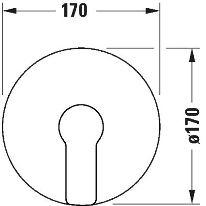 Duravit DC4210010010 - D-CODE falba építhető zuhanycsaptelep, fényes króm
