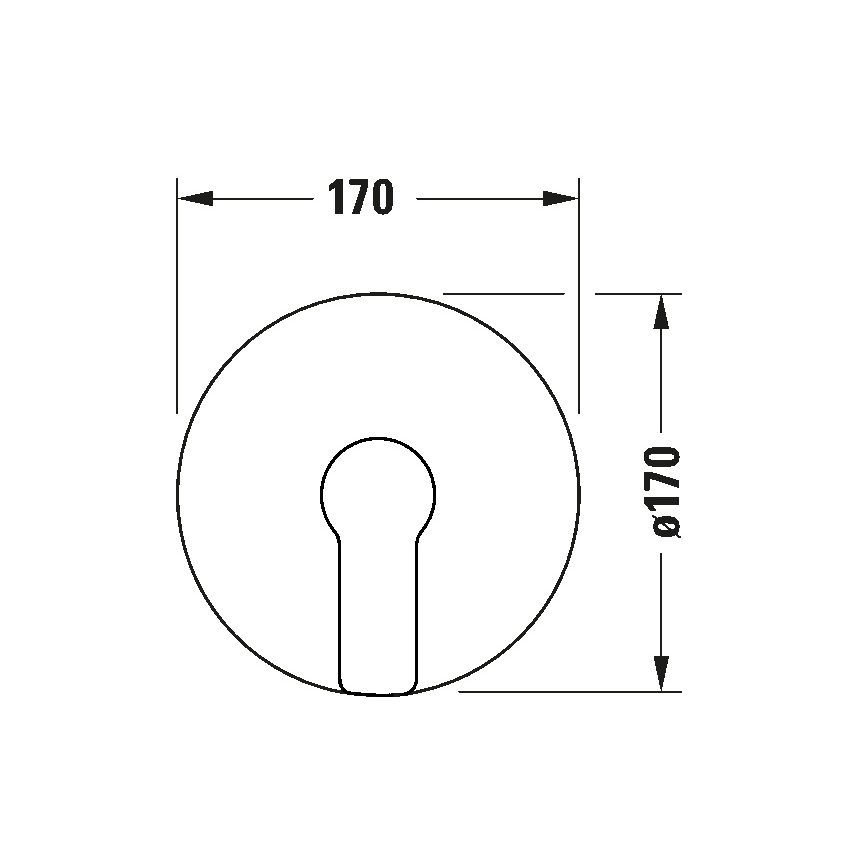 Duravit DC4210010010 - D-CODE falba építhető zuhanycsaptelep, fényes króm