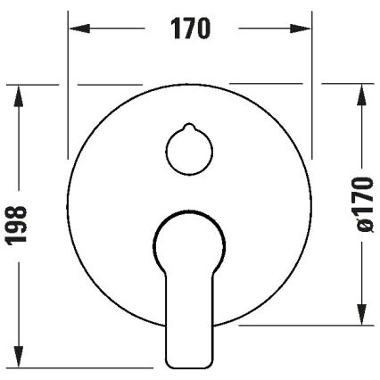 Duravit DC4210012046 - D-CODE falba süllyesztett zuhanycsaptelep matt fekete