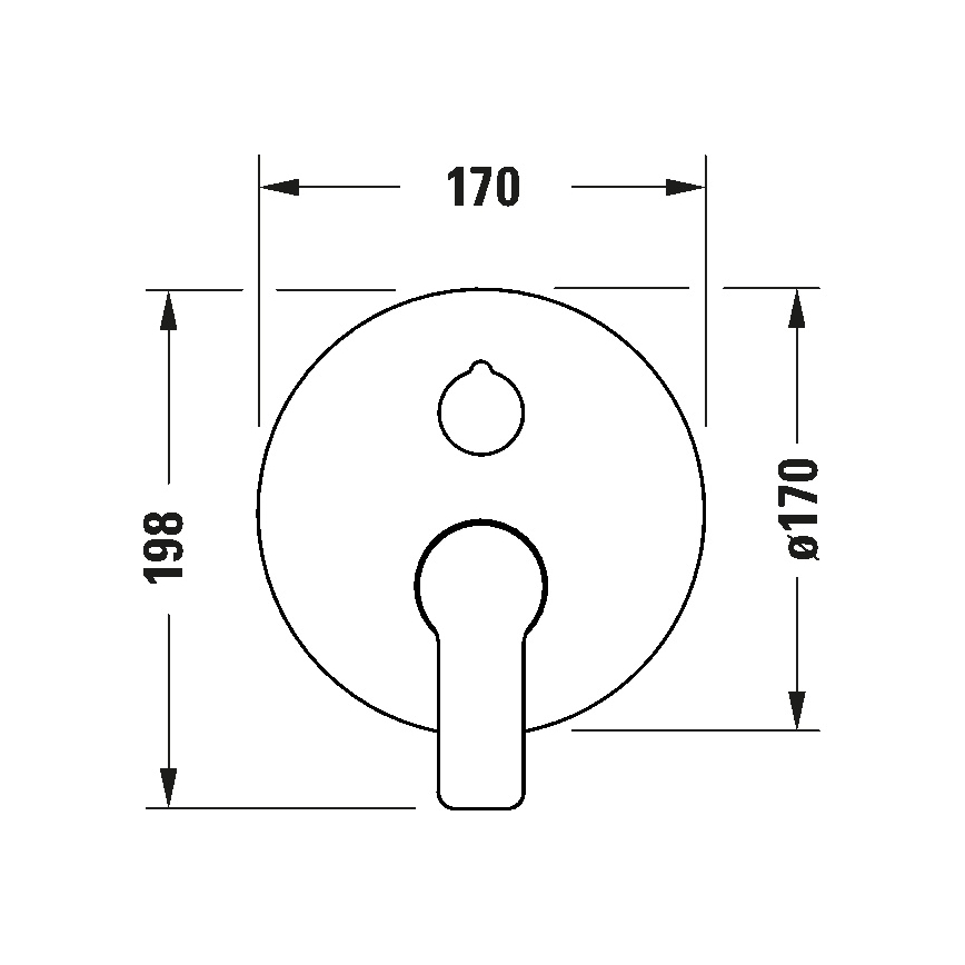 Duravit DC4210012046 - D-CODE falba süllyesztett zuhanycsaptelep matt fekete