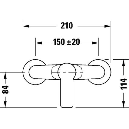 Duravit DC4230001046 - D-CODE zuhanycsaptelep matt fekete