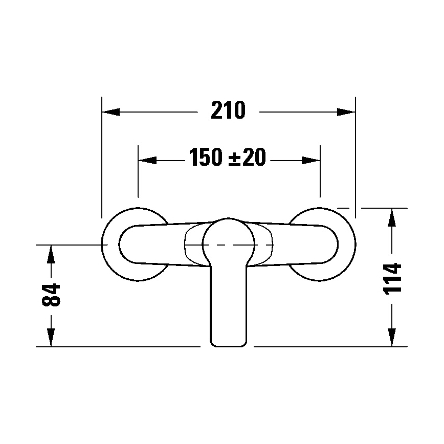 Duravit DC4230001046 - D-CODE zuhanycsaptelep matt fekete