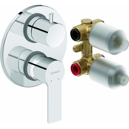 Duravit DC5210008010 - D-CODE rejtett szerelésű zuhanycsaptelep, fényes króm