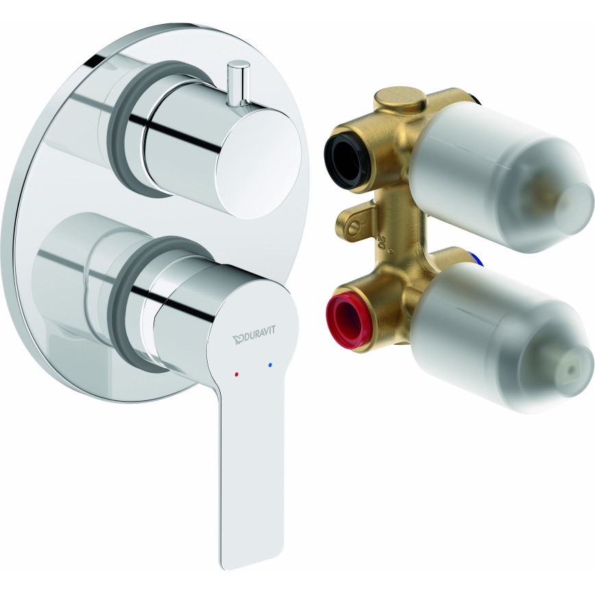 Duravit DC5210008010 - D-CODE rejtett szerelésű zuhanycsaptelep, fényes króm