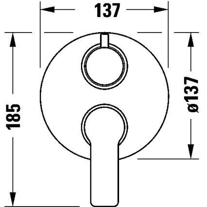 Duravit DC5210008010 - D-CODE rejtett szerelésű zuhanycsaptelep, fényes króm