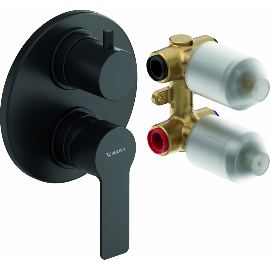 Duravit DC5210008046 - D-CODE falba építhető zuhanycsaptelep, matt fekete