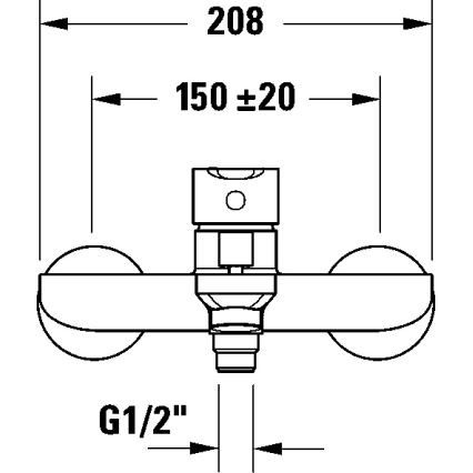 Duravit DC5230001010 - D-CODE kádcsaptelep, fényes króm