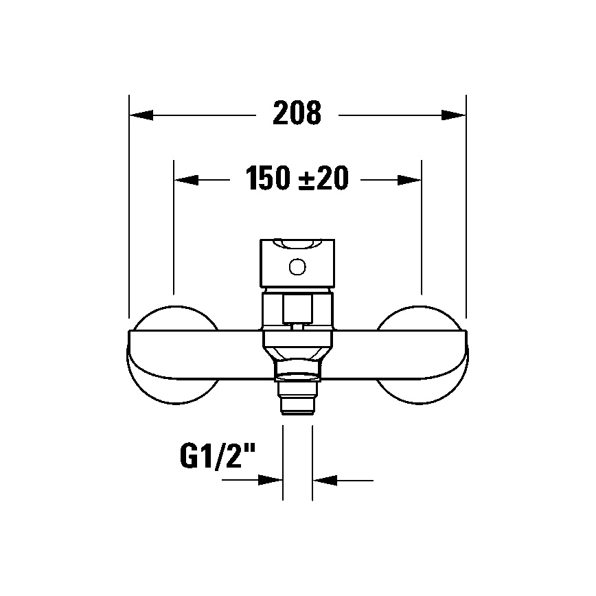 Duravit DC5230001010 - D-CODE kádcsaptelep, fényes króm