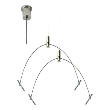 e2 elektro - 150 cm-es függesztő drótkábelek készlete, fényes króm