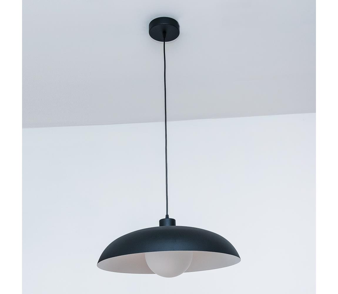 ECLIPSE kábellel függesztett csillár 1xE27/15W/230V fekete/fehér W