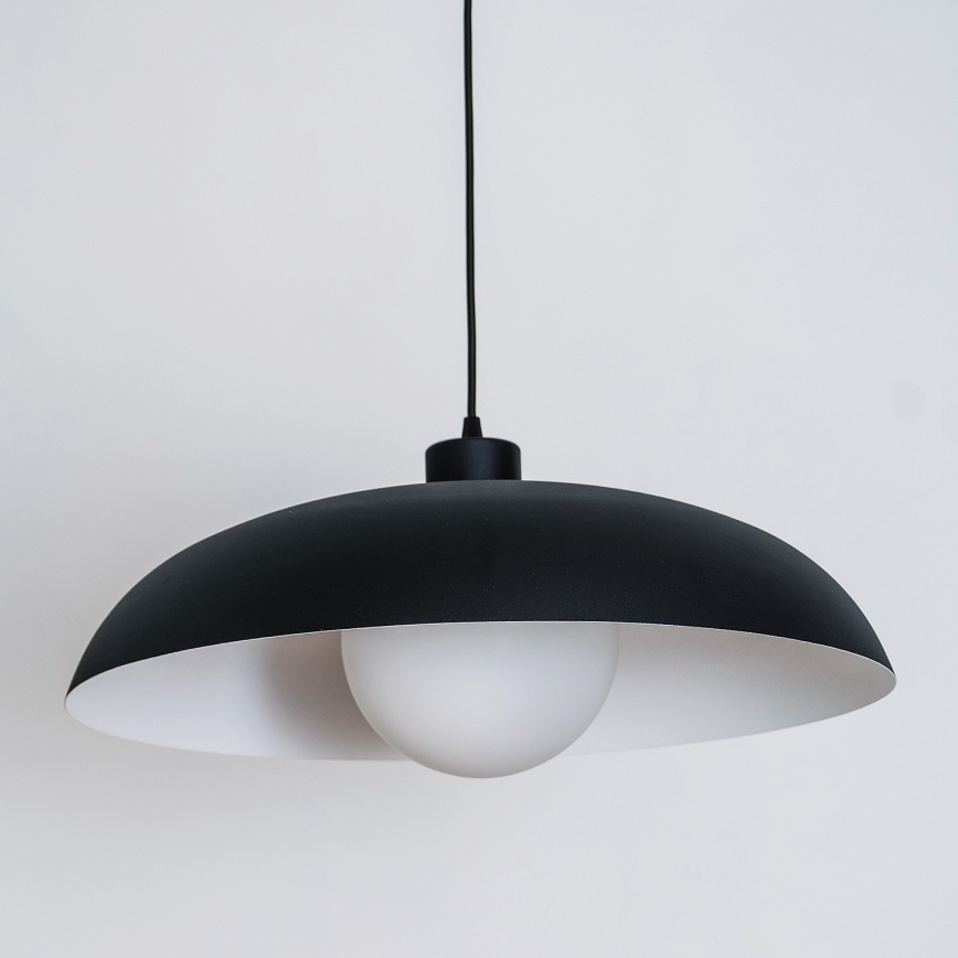 ECLIPSE kábellel függesztett csillár 1xE27/15W/230V fekete/fehér