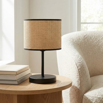 ECO asztali lámpa 1xE27/15W/230V bézs/rattan