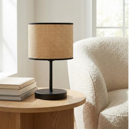 ECO asztali lámpa 1xE27/15W/230V bézs/rattan