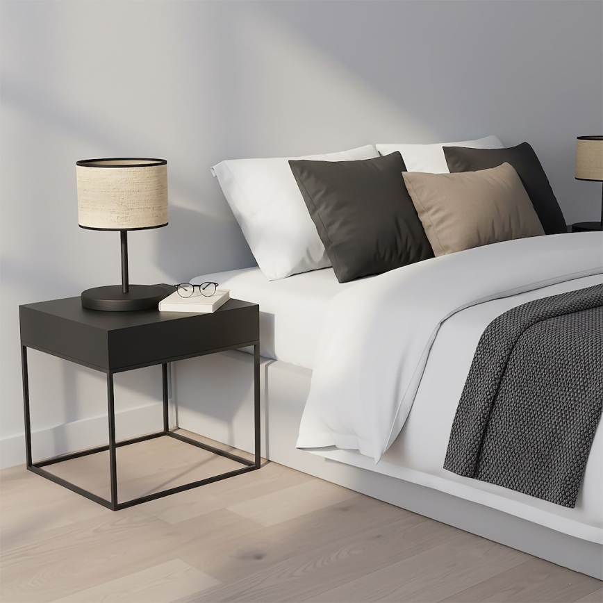 ECO asztali lámpa 1xE27/15W/230V bézs/rattan