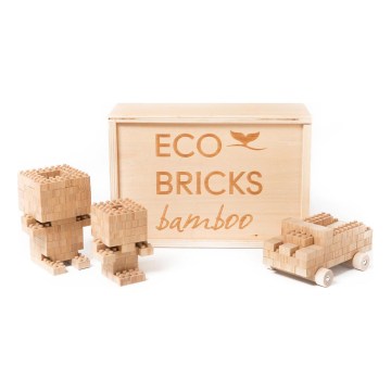 ECO BRICKS 145 darabos fa építőkészlet